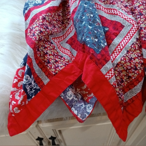 Blueberi Blvd Girl's Red, White, and Blue Patchwork Dress, Size 5 - Picture 7 of 7